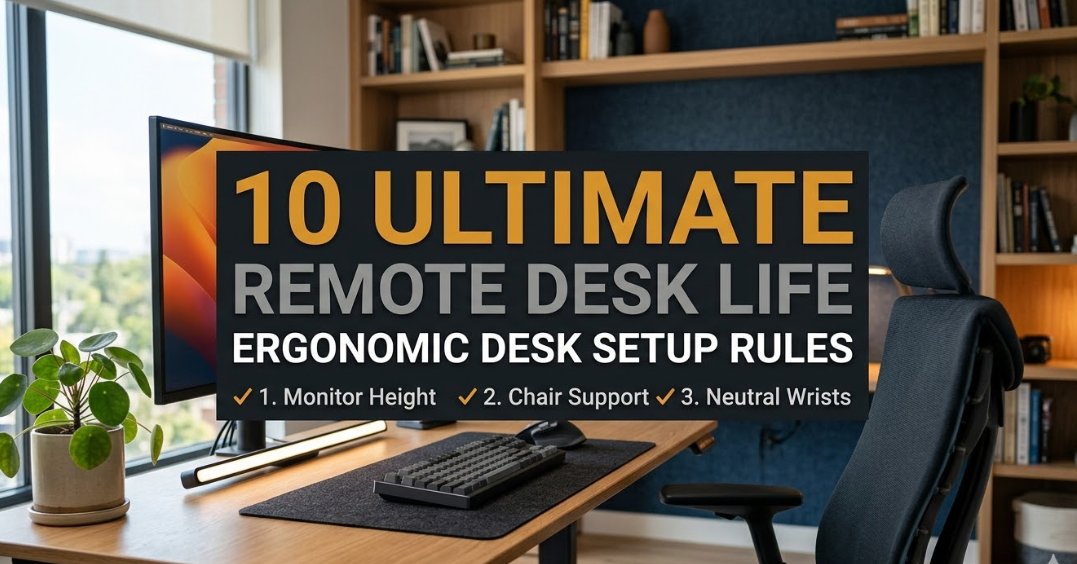 10 Ultimate Remote Desk Life Ergonomic Desk Setup Rules