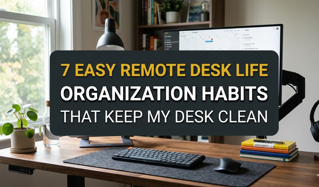 7 Easy Remote Desk Life Organization Habits That Keep My Desk Clean