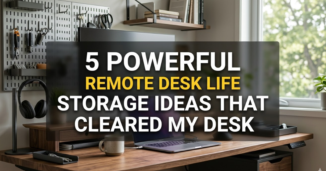 5 Powerful Remote Desk Life Storage Ideas That Cleared My Desk
