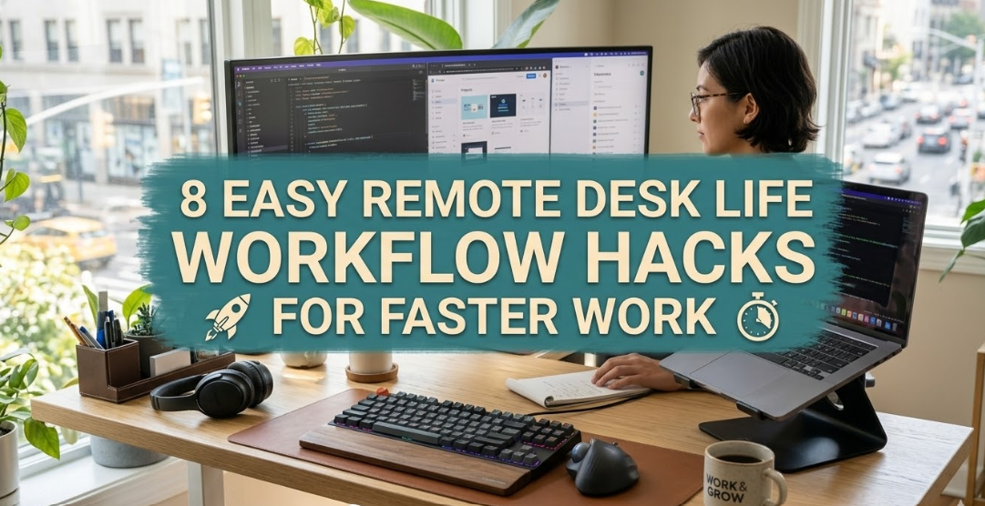 8 Easy Remote Desk Life Workflow Hacks for Faster Work