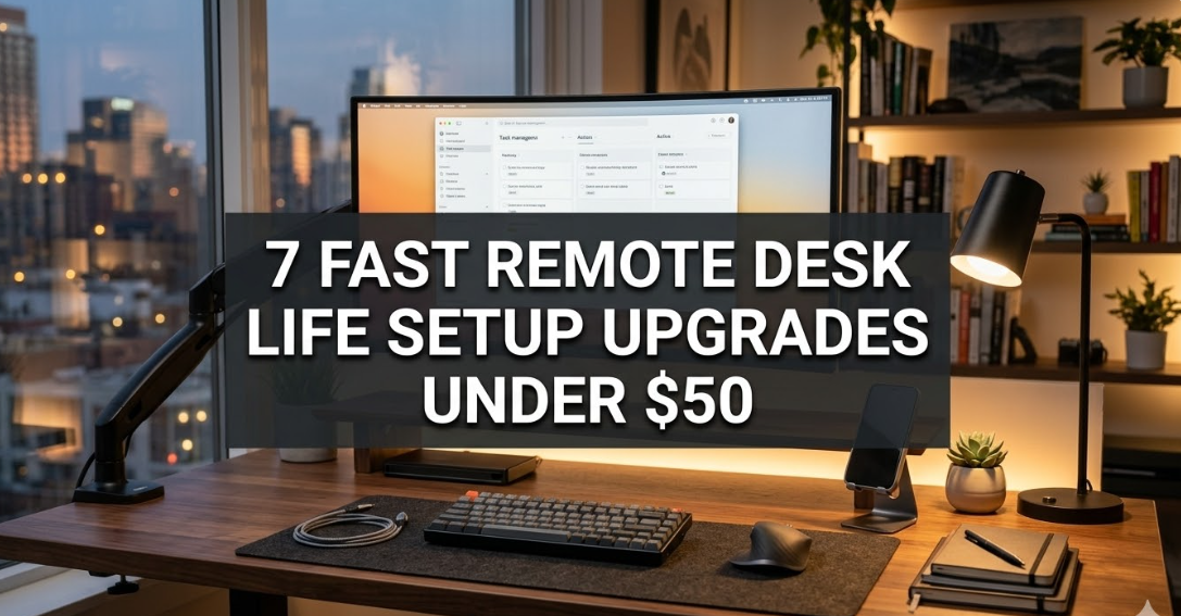 7 Fast Remote Desk Life Setup Upgrades Under $50