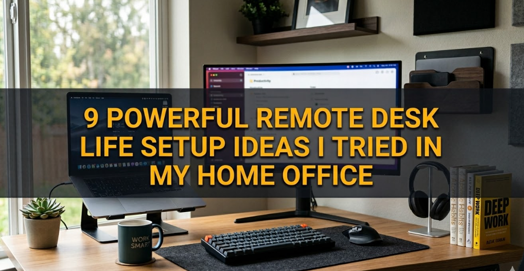 9 Powerful Remote Desk Life Setup Ideas I Tried in My Home Office